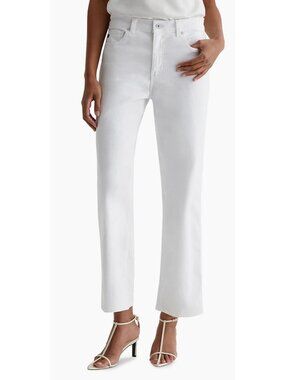 NWT AG Jeans Stretch Mid-Rise Straight Crop Jeans size 27